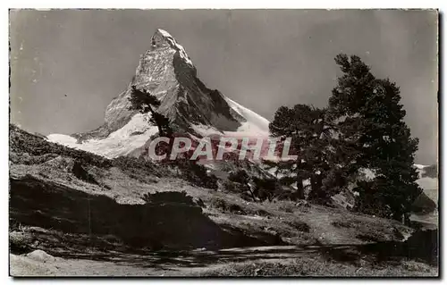 Moderne Karte Suisse Zermatt Riffelalp matterhorn