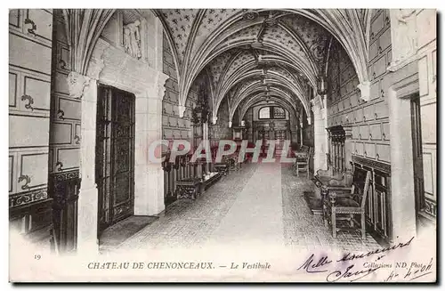 Ansichtskarte AK Chateau de Chenonceaux Le vestibule