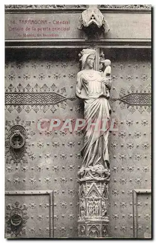 Ansichtskarte AK Tarragona Catedral Detalle de la puerta principal