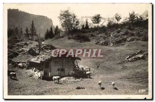 Moderne Karte Cabane dans la montagne