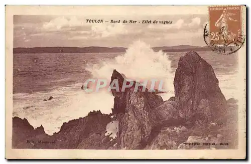 Cartes postales Toulon Bord de mer Effet de vagues