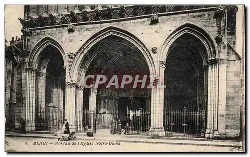 Cartes postales Dijon portail de l&#39eglise Notre Dame