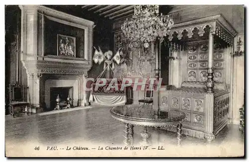 Pau Ansichtskarte AK Le chateau La chambre de Henri IV