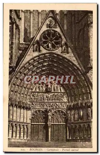 Bourges Ansichtskarte AK Cathedrale Portail central