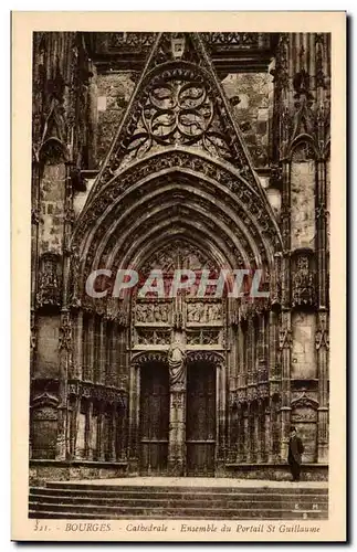 Bourges Cartes postales Cathedrale Ensemble du portail ST Guillaume