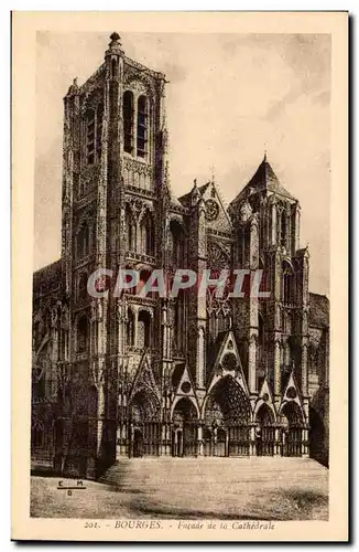 Bourges Cartes postales Facade de la cathedrale