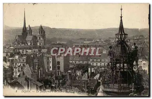 Dijon Ansichtskarte AK Le Jacquemart de Notre DAme et l&#39abside