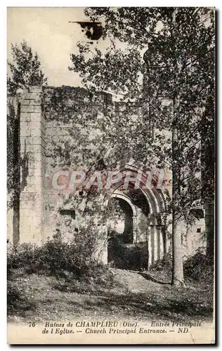 Ruines de Champlieu Ansichtskarte AK Entree principale de l&#39eglise