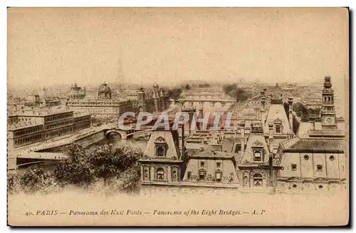 Paris Cartes postales Panorama des Huit ponts