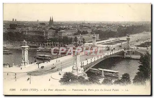 Paris Ansichtskarte AK Le pont Alexandre Panorama de Paris pris du Grand Palais