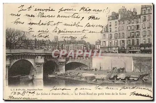 Paris Ansichtskarte AK Le pont neuf au petit bras de la Seine