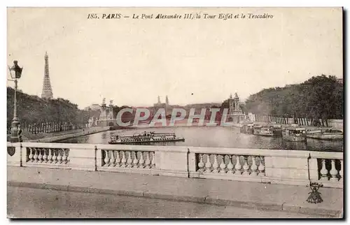 Paris Ansichtskarte AK Le pont Alexandre III la Tour Eiffel et le Trocadero