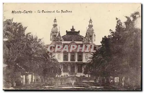 Monaco - Monte Carlo - Le Casino et les Jardins - Cartes postales