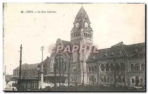 Metz Cartes postales La gare centrale