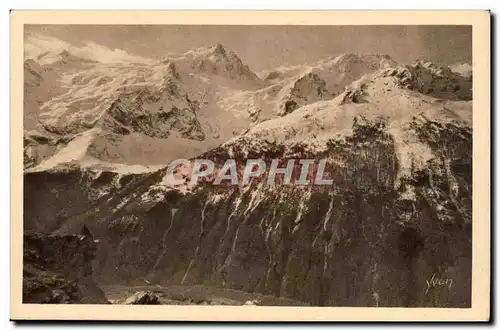 Cartes postales Alpes Le massif du Pelvoux et les derniers prolongements des grandes rousses