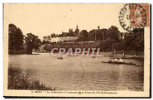 Metz Cartes postales La cathedrale et l&#39esplanade de la pointe de l&#39ile St Symphorien