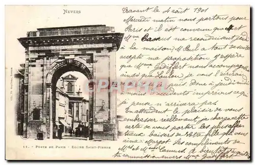 Nevers Cartes postales porte de Paris Eglise Saint Pierre