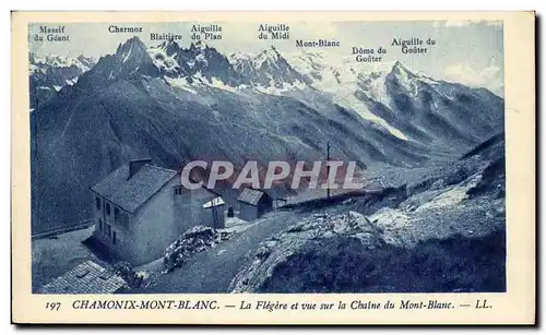 Chamonix Mont Blanc Cartes postales La FLegere et vue sur la chaine du Mont Blanc