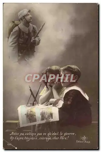 Cartes postales Fantaisie Enfants Militaria