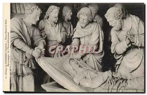 Solesmes Cartes postales Abbaye Notre Dame la belle Personnage de l'ensevelissement