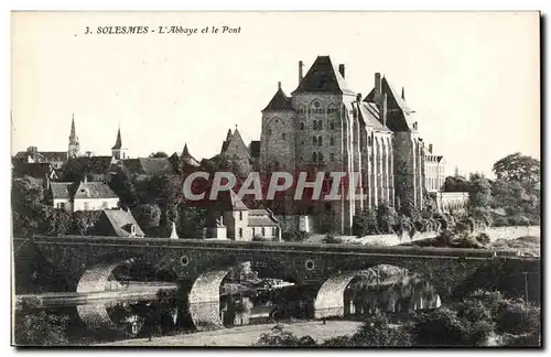 Solesmes Cartes postales Abbaye et le pont