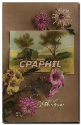 Cartes postales Fantaisie Affection Fleurs