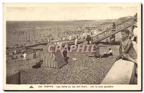 Dieppe Ansichtskarte AK Les bains au bas fort blanc site le plus agreable