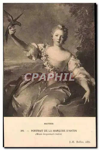 Paris 8 Musee Jaquemart - Andre - Portrait de a Marquise D&#39Antin - Nattier - Cartes postales