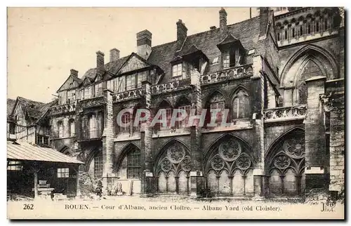 Rouen - Coue D&#39Albane ancien cloitre Albane Yard - - Ansichtskarte AK