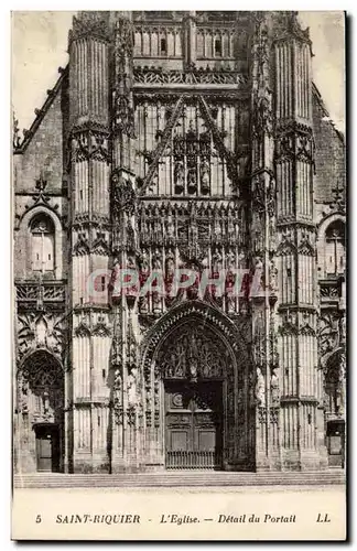 Saint Riquier Cartes postales L'eglise Detail du portail