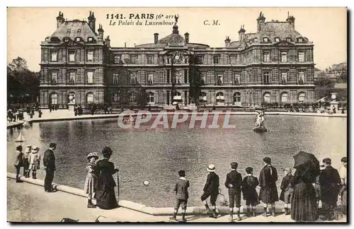 Paris - 6 - Jardin du Luxembourg - Le Palais - enfant - Ansichtskarte AK