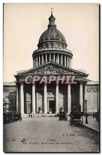 Paris - 5 - Le Pantheon automobile Rue Soufflot - Ansichtskarte AK