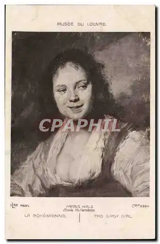 Paris - 1 - Musee du Louvre Frans hals Ecole Hollandaise La Bohemienne The Gipsy Girl - Cartes postales