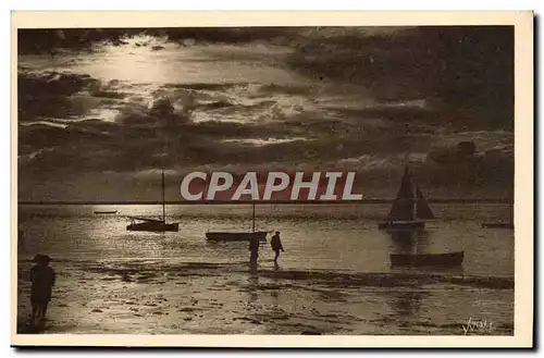 Ansichtskarte AK Moulleau Arcachon Mer et foret Coucher de soleil sur la plage de Moulleau