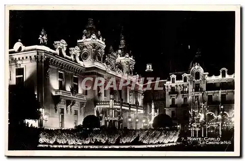 Monaco - Monte Carlo - Le Casino la nuit - Cartes postales