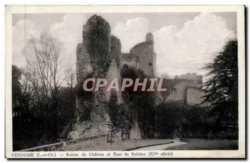 Vendome - Ruines du Chateau et Tour de Poitiers - Cartes postales