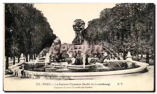 Paris Cartes postales La fontaine Carpeaux (jardin du Luxembourg)