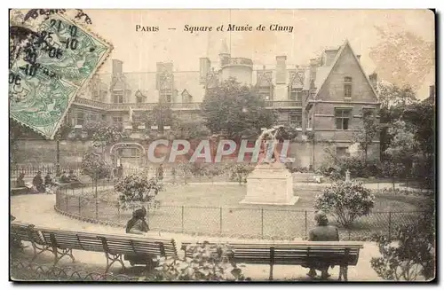 Paris Cartes postales Square et musee CLuny