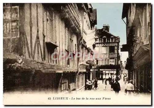 Lisieux Ansichtskarte AK Le bas de la rue aux FEves