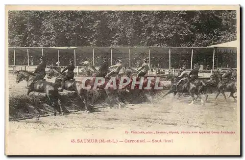 Saumur Cartes postales Carrousel Saut final (chevaux hippisme)