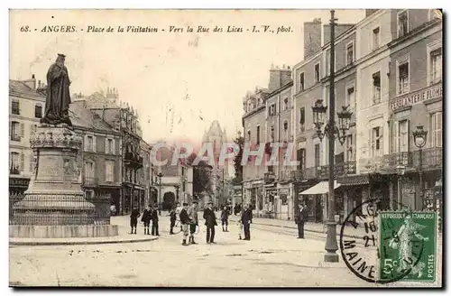 Angers Cartes postales Place de la visitation Vers la rue des Lices