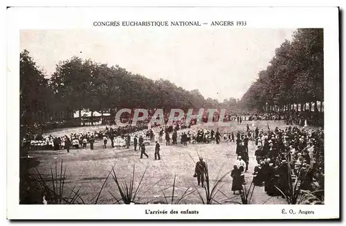 Cartes postales Congres eucharistique national Angers 1933 L&#39arrivee des enfants