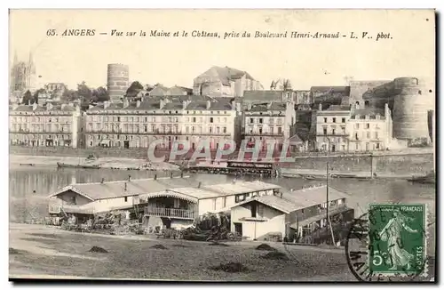 Angers Ansichtskarte AK Vue sur le Maine et le chateau prise du boulevard Henri Arnaud