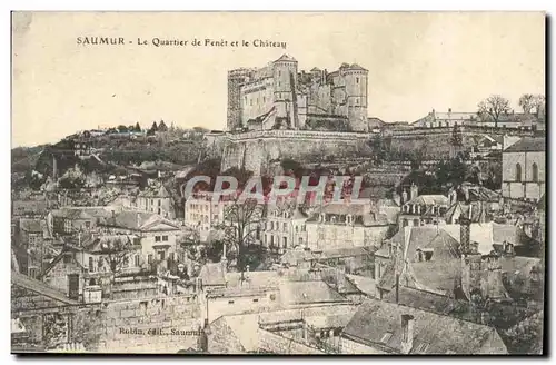 Saumur Cartes postales Le quartier de Fenet et le chateau