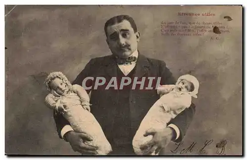 Fantaisie - bebe - Etrennes utiles - adorable twins - Cartes postales