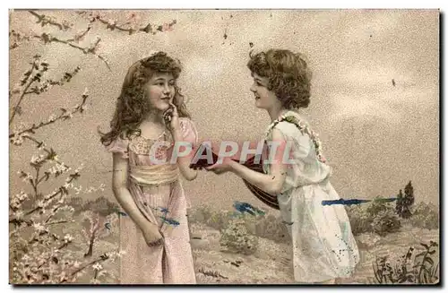 Fantaisie - Enfants - Musique - instument - guitare - serenade - Monte carlo - Cartes postales