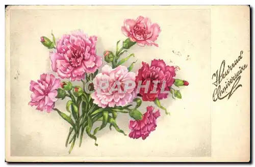 Cartes postales FAntaisie Heureux anniversaire Fleurs