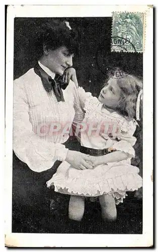 Cartes postales fantaisie Femme et enfant