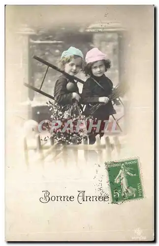 Cartes postales fantaisie Bonne annee Enfants