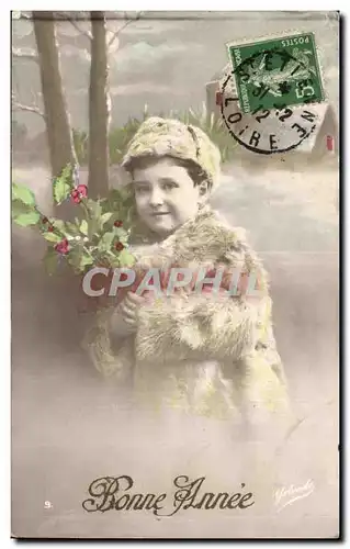 Cartes postales FAntaisie Bonne annee Enfant